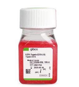 胰酶細胞消化液（0.25%胰酶，含EDTA，含酚紅）Gibco
